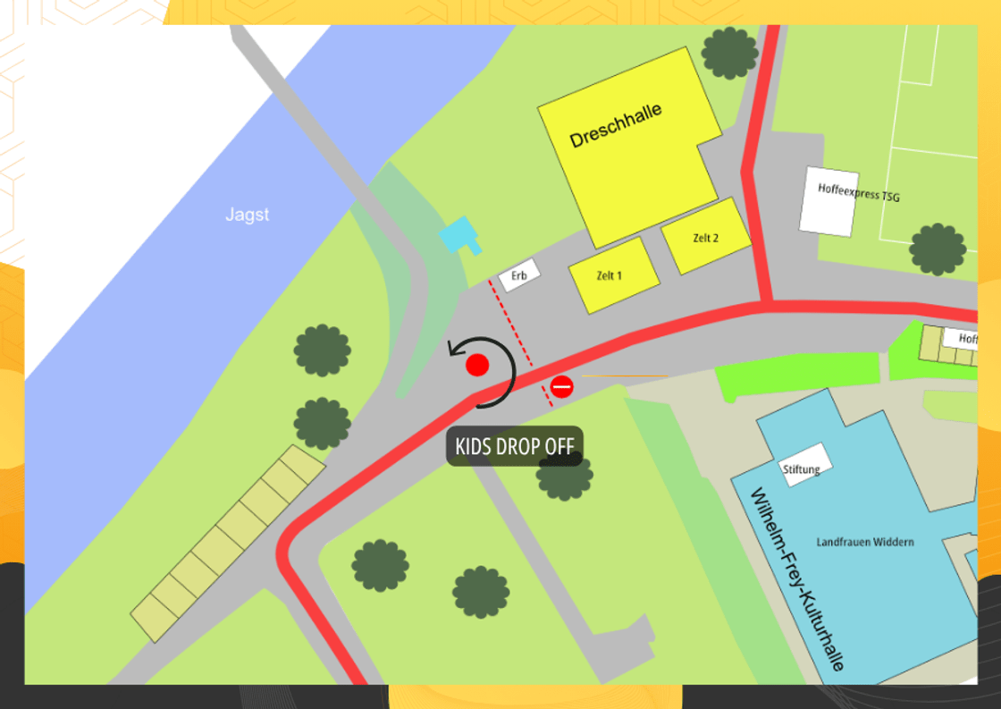 Drop Off Zone für Spielerkinder